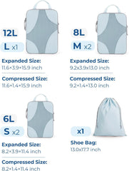 Bagsmart Compression Packing Cubes, Travel Bag Cruise Ship Essentials