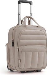 BAGSMART 16 inch Small Underseat Carry on Luggage, Suitcase with Wheels