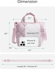 BAGSMART Crossbody Bags for Women, Lightweight Purses for Women, Quilted Puffer Tote Handbags for Daily Use,Shop,Travel