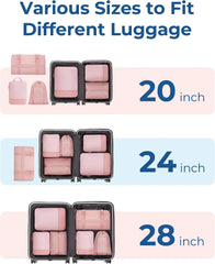 BAGSMART Hanging Compression Packing Cubes 6 Set Cruise Travel Essentials