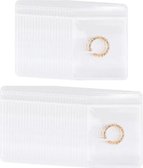 BAGSMART Jewelry Bags 50 Pcs Small Ziplock Rings Bags 2 x 3 Inch PVC Earring Packaging Sealing Zipper Clear Plastic Pouch Transparent Jewelry Organizer (Hanging Bag Is Not Included)