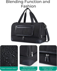 BAGSMART Medium Garment Bags for Travel, Convertible Travel Garment Duffle Bag Suit Bags for Women, 2 in 1 Garment Bags with Shoe Compartment