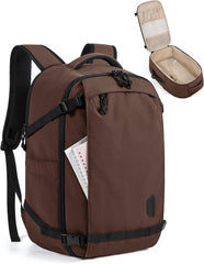 BAGSMART Travel Backpack for Women, 15.6 Inch Carry On Bag, Coffee Brown