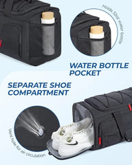 BAGSMART Gym Bag for Men, Athletic Sports Backpack Travel Hiking Duffel