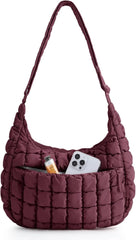 BAGSMART Quilted Crossbody Bags for Women, Travel Purses Hobo Shoulder Bag