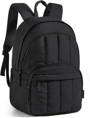 BAGSMART College Laptop Backpack,Cute Travel Backpack for Women,Quilted Computer Bookbag