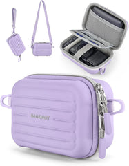 BAGSMART Digital Camera Case, Small Camera Bag with 2 Carrying Ways, Purple