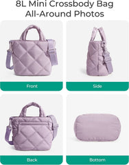 BAGSMART Crossbody Bags for Women, Lightweight Purses for Women, Quilted Puffer Tote Handbags for Daily Use,Shop,Travel