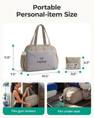BAGSMART Small Gym Bag for Women, 2 Set Travel Duffel Bags, Navy