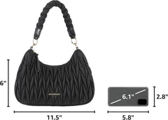BAGSMART Lightweight Crossbody Bags for Women, Quilted Puffer Shoulder HandBags with Adjustable Strap for Travel