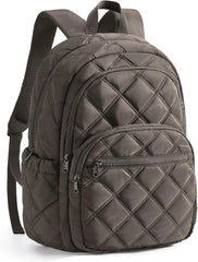 BAGSMART College Laptop Backpack,Cute Travel Backpack for Women,Quilted Computer Bookbag