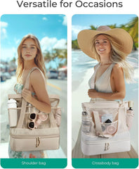 BAGSMART Beach Bag for Women, Large Beach Bag Swim Pool Bag