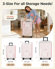 BAGSMART Travel Vacuum Bags with Rechargeable Electric Pump, 21PC Kit