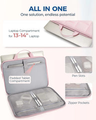 BAGSMART Laptop Case with Handle, Puffy Laptop Sleeve Bag for Women