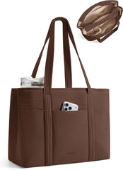 BAGSMART Tote Bag for Women with Compartments Work Tote Bag with Zipper