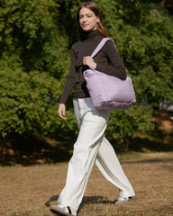 BAGSMART Puffy Tote Bag for Women, Lightweight Work Tote Handbag