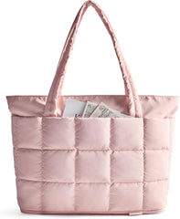 BAGSMART Expandable Tote Bag for Women, Puffer Work Tote Travel Bag