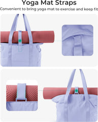 BAGSMART Gym Tote Bag for Women, 24L/28L Travel Tote Yoga Mat Bag