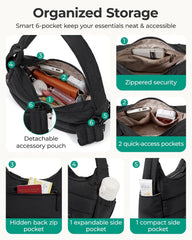 BAGSMART Shoulder Bag for Women Small Puffer Purses Crossbody Bag