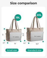 BAGSMART Puffy Tote Bag for Women, Lightweight Work Tote Handbag