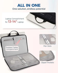 BAGSMART Laptop Case with Handle, Puffy Laptop Sleeve Bag for Women