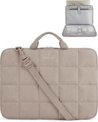 BAGSMART Laptop Case with Handle, Puffy Laptop Sleeve Bag for Women