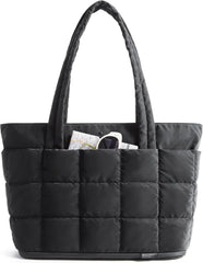 BAGSMART Expandable Tote Bag for Women, Puffer Work Tote Travel Bag