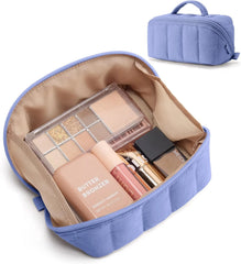 BAGSMART Small Makeup Bag for Women, Mini Toiletry Bag, Lavender Purple