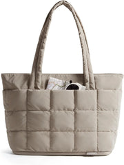 BAGSMART Expandable Tote Bag for Women, Puffer Work Tote Travel Bag