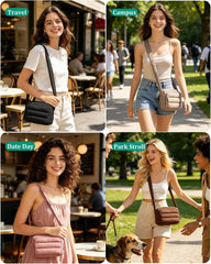BAGSMART Crossbody Bags for Women, Puffer Crossbody Purses for Women with RFID Blocking Slots, Handbags Wallet Small Purse