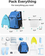 BAGSMART Gym Backpack for Men with Shoe Compartment for Multi-Sport