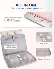 BAGSMART Laptop Case with Handle, Puffy Laptop Sleeve Bag for Women