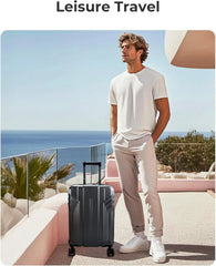 BAGSMART Expandable Carry On Luggage 22x14x9 Airline Approved, Gray