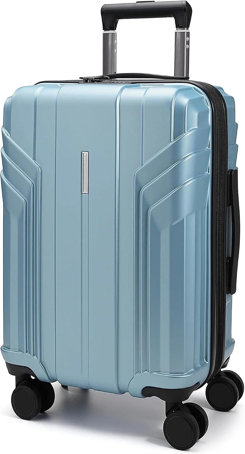 BAGSMART Expandable Carry On Luggage 22x14x9 Airline Approved, Airy Blue