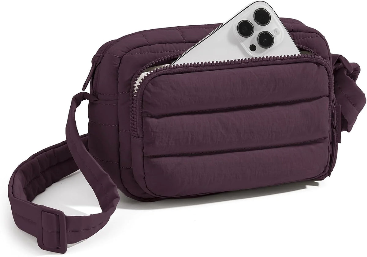 BAGSMART Crossbody Bags for Women, Puffer Crossbody Purses for Women with RFID Blocking Slots, Handbags Wallet Small Purse