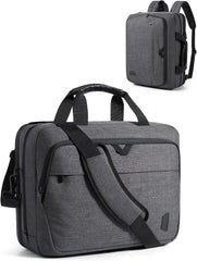 BAGSMART 3 In 1 Laptop Bag for Men Expandable Computer Bag 17.3 Inch, Gray