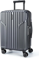 BAGSMART Expandable Carry On Luggage 22x14x9 Airline Approved, Carry-On Suitcase, Grey
