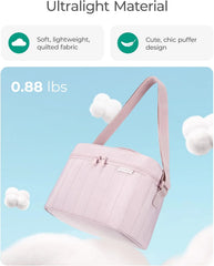 BAGSMART Lunch Box for Women, Insulated Lunch Bag Leakproof, Dusky Pink