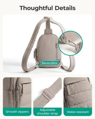 BAGSMART Small Sling Bag for Women, Puffer Crossbody Bag Hobo Handbag