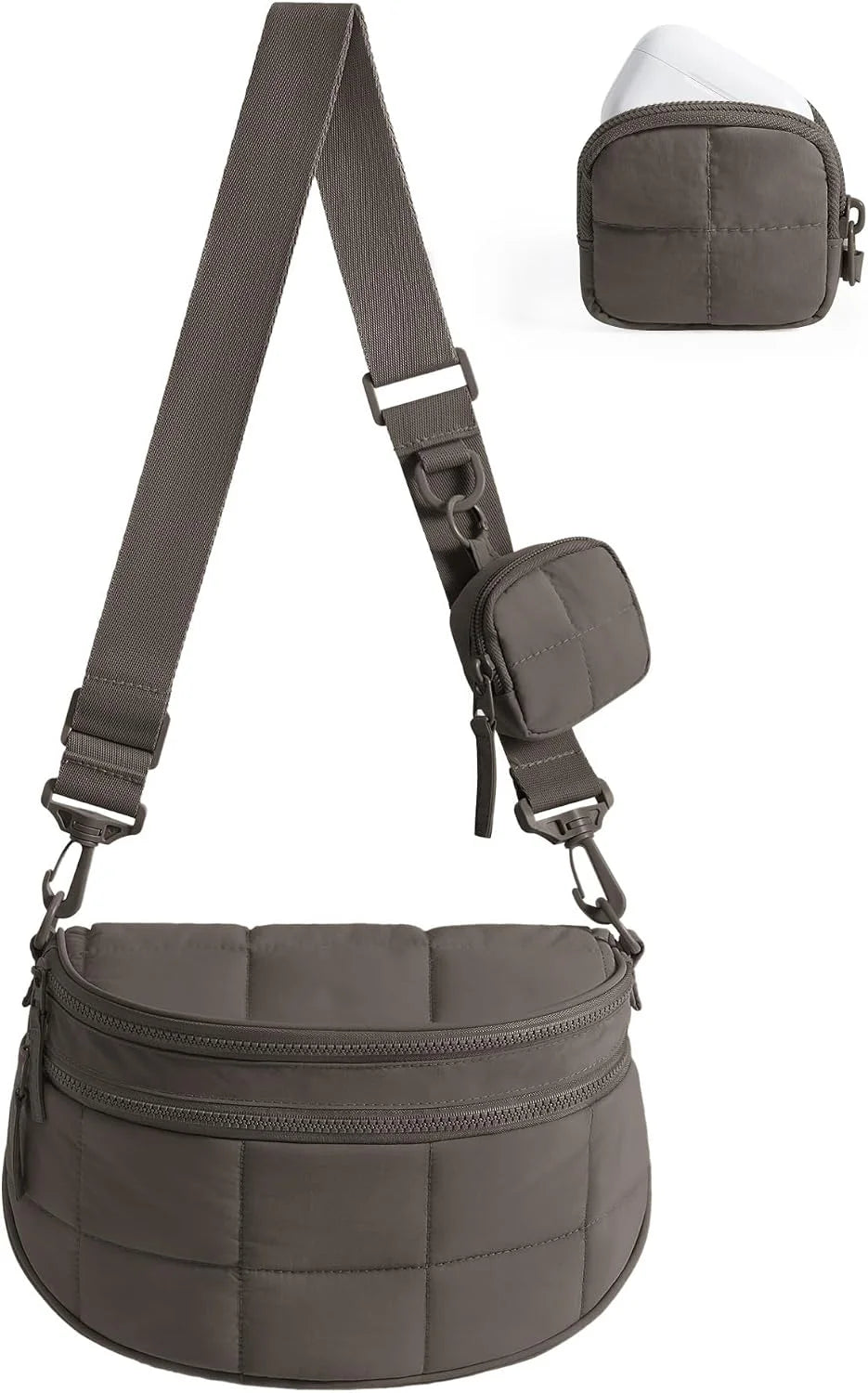 BAGSMART Crossbody Bags for Women, Puffer Cute Bum Bag with Pouch