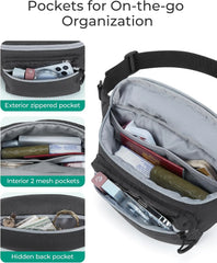 BAGSMART Fanny Packs for Women Men, Bag for Running Traveling Hiking, Beige