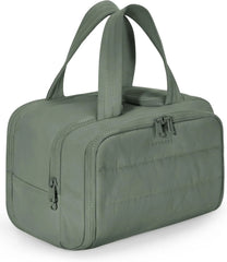 BAGSMART Travel Toiletry Bag, Crush Toiletry Bag for Women, Wide-open Puffy Toiletry Bags for Traveling, Large Travel Cosmetic Makeup Bag Organizer for Accessories,Toiletrie (Haze Green)
