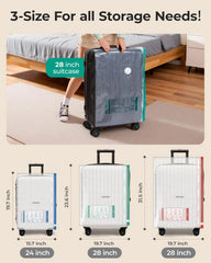 BAGSMART Travel Vacuum Bags with Rechargeable Electric Pump, 15PC Kit