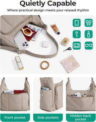 BAGSMART Crossbody Hobo Bags for Women, Small Puffer Everyday Purse