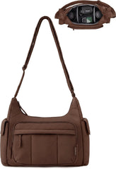 BAGSMART 2 in 1 Puffy Camera Bag for Photographer Everyday Shoulder Bag