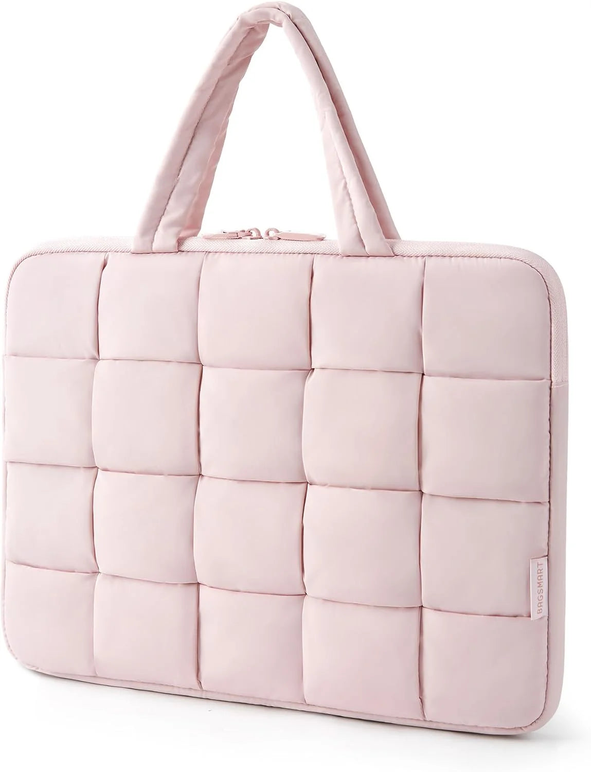 BAGSMART Laptop Case, Puffy Laptop Sleeve with Handle, Compatible with MacBook Air Pro, Laptop Bag for Women