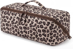 BAGSMART Hair Tools Travel Bag Compatible with Shark Flexstyle, Leopard