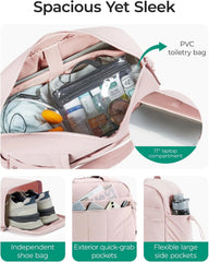 BAGSMART Duffle Bag for Travel, Gym Bag for Women, Weekender Carry on