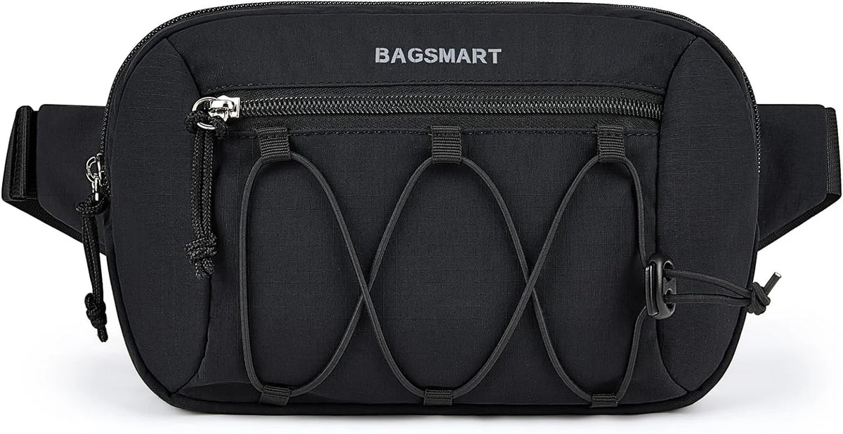 BAGSMART Fanny Packs for Women, Running Workout Traveling Hiking, Black