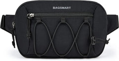 BAGSMART Fanny Packs for Women, Running Workout Traveling Hiking, Black